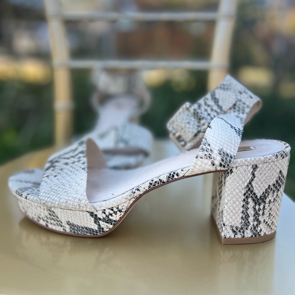 Louise et Cie snake skin chunky heels